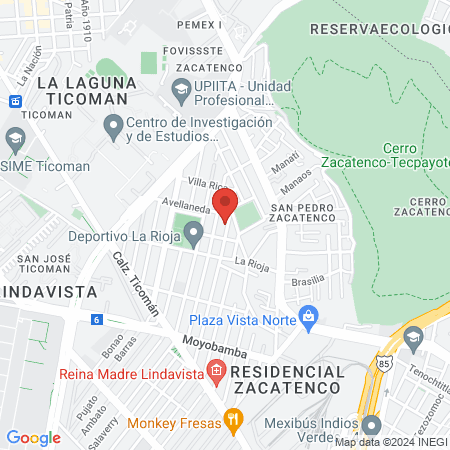 Salón Zurito Zacatenco map