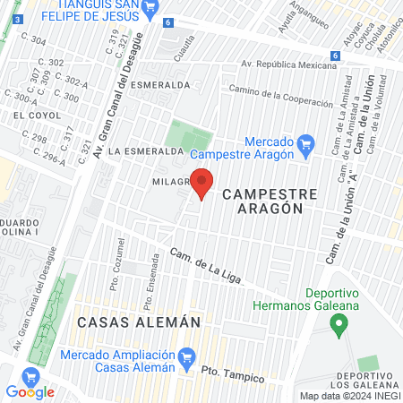 Consultorio médico Campestre Aragón map