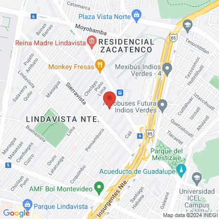 Centro respiratorio del Norte map