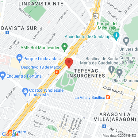 Clínica de Especialidades Médicas y Dentales Insurgentes map