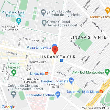 The Barber's Spa Lindavista map