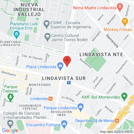 Barbería 88 lindavista map