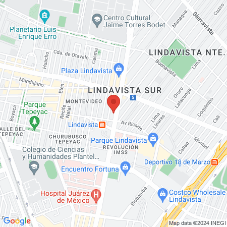 Clínica Dental Centauro en Lindavista map
