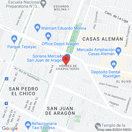 Dentis+a San Juan de Aragón map