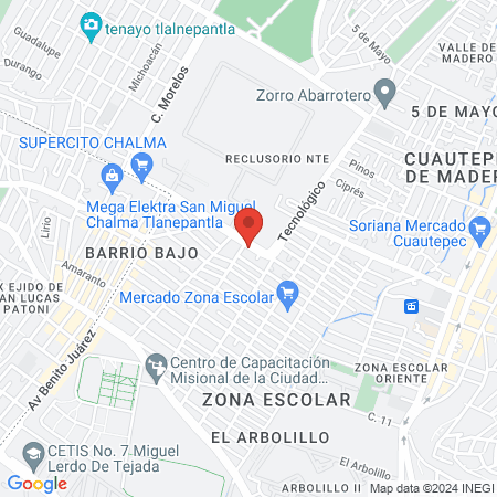 CENTRO DE COLPOSCOPIA Y DISPLASIA map