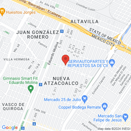 La Esquina del Caballero map