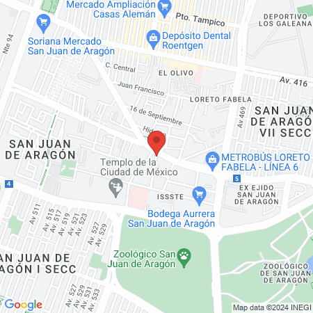 Veterinaria El pollito map