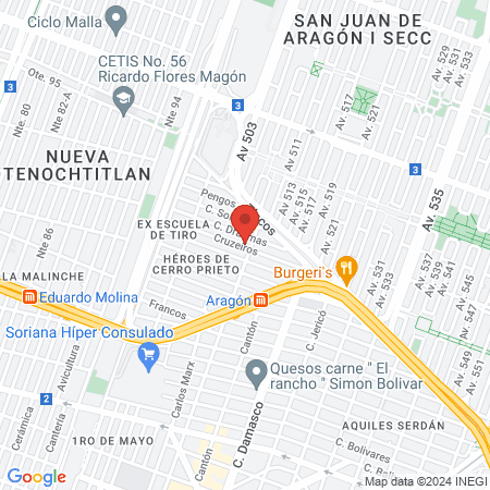 CAJOVA EXTENSIONES map