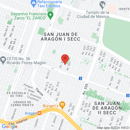 Hospital Pediátrico San Juan de Aragón map