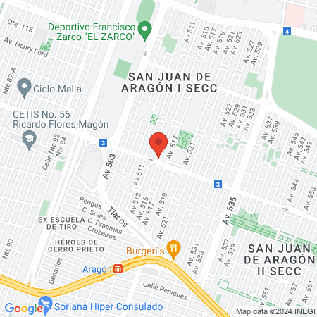 Salón Barbería Arte y stylo map