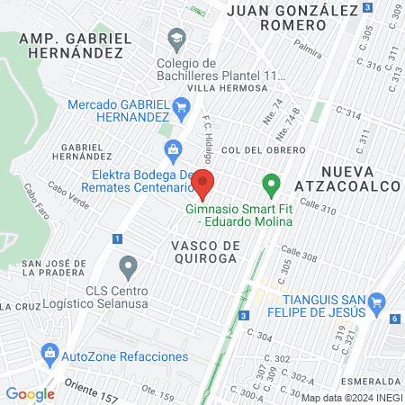 Dr. Benjamín Zavala Retes map