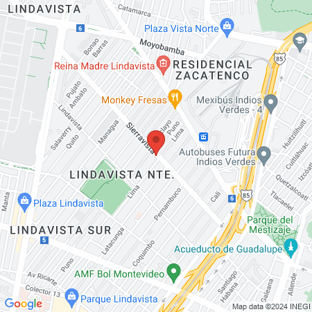 Tanning Lindavista map