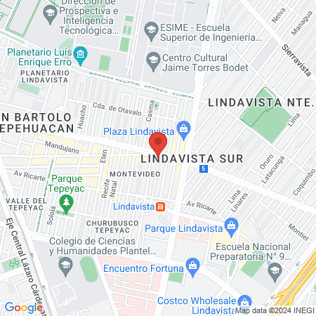 Centro Auditivo Lindavista map