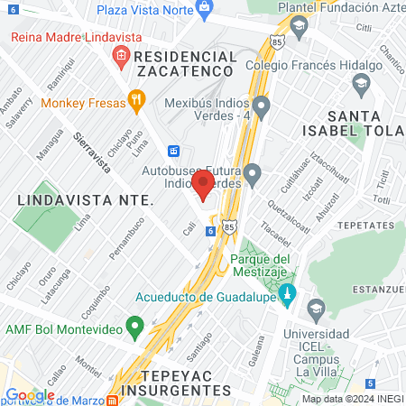 DENTAL "INDIOS VERDES" map