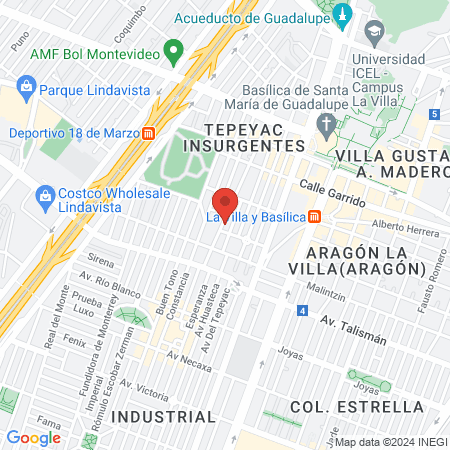 Clínica de rodillas Tepeyac map