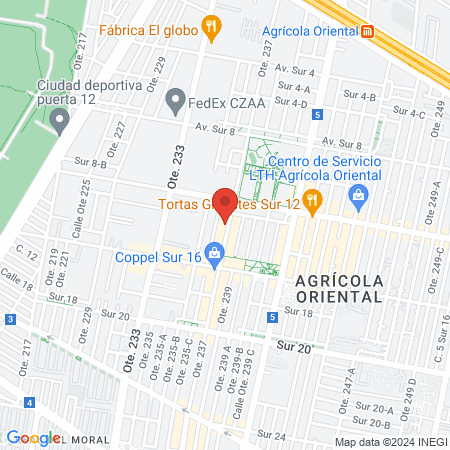 Veterinaria y estética Huellitas en la Luna map