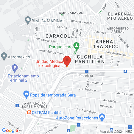 Unidad Médica Toxicologica Venustiano Carranza map