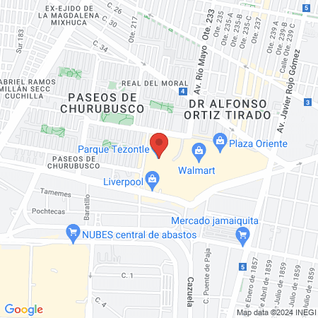 dentalia Parque Tezontle map