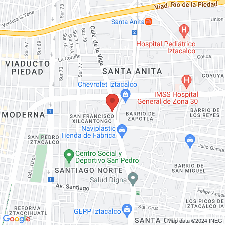 Cosmetología Zarina map