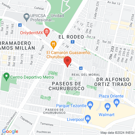 Rehabilitandomed paseos de churubusco map