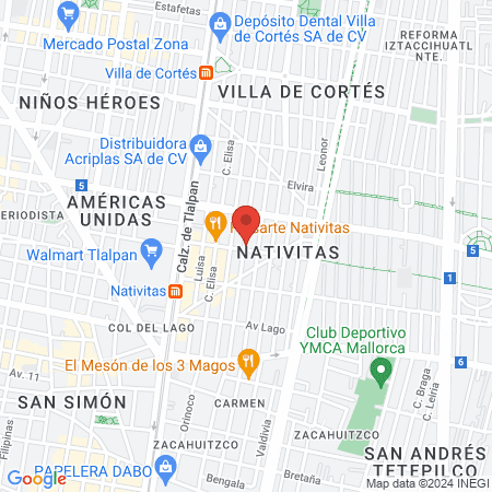 Estética Unisex Erica map