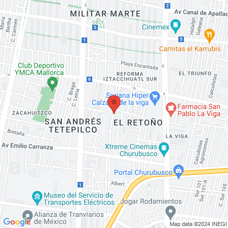 Clínica Cuida el Tesoro de tu Boca eje6 map