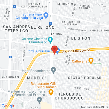 Clínica Dental Centauro en Churubusco map