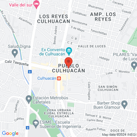 SERVICIO MÉDICO VETERINARIO CULHUACAN map