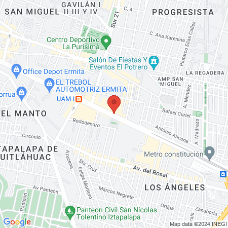 Atención Médica Especializada Ginecología y Obstétricia map