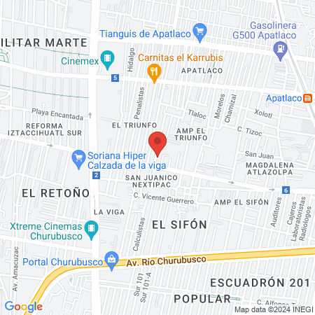 Consultorio veterinario 24 Hrs. VetBlue map