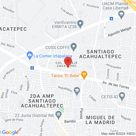 Centro Cultural y Deportivo Acahualtepec map