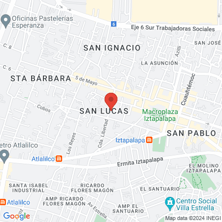 Barber club THE BOSS Iztapalapa map