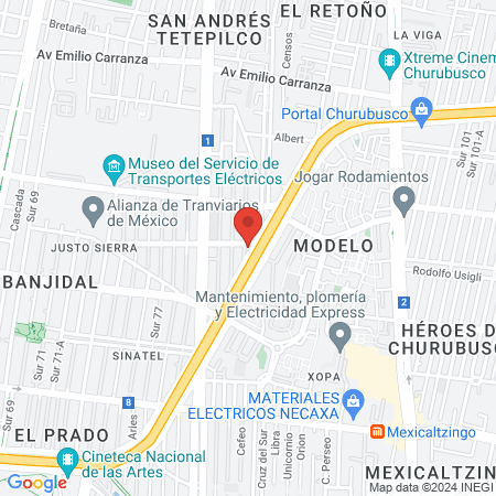 Hospital en Especialidades Veterinarias y Otología Veterinaria map