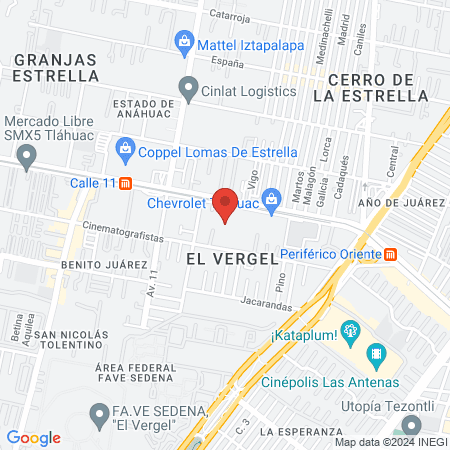 Anytime Fitness Tlahuac map
