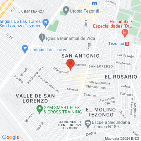 Dentalgia | Dentista - Odontólogo, San Lorenzo Tezonco, Iztapalapa, Ciudad de México. map