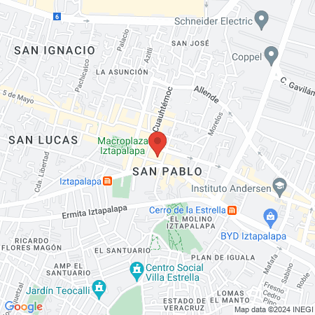 Estética Xcaret map