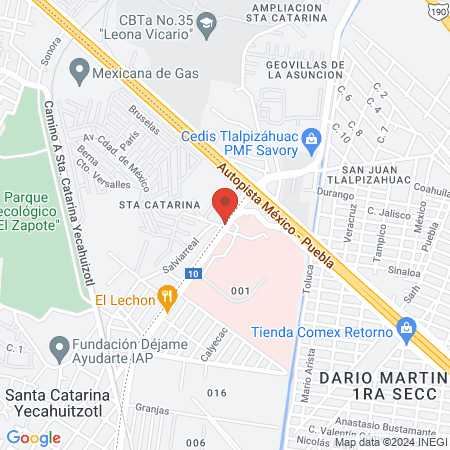 HOSPITAL Psiquiatrico Samuel Ruiz map