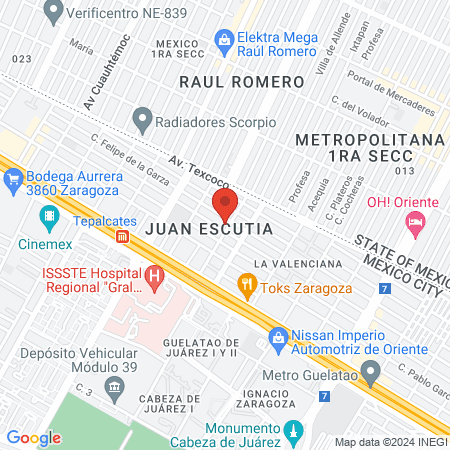 Avani Spa Cdmx map