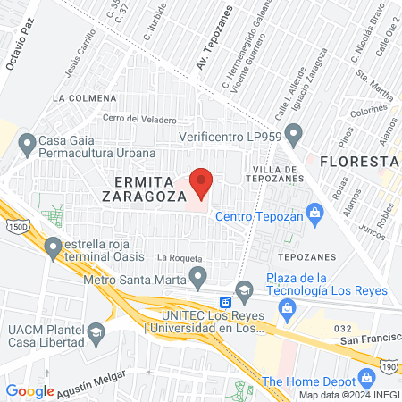 ISSSTE Hospital General José María Morelos y Pavón map