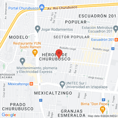 Veterinario sur 109 map