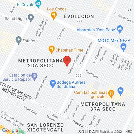 Clinica de Especialidades Medicas Santa Monica map