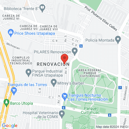 Salón y barberia map