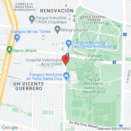 Hospital Veterinario de la CDMX map