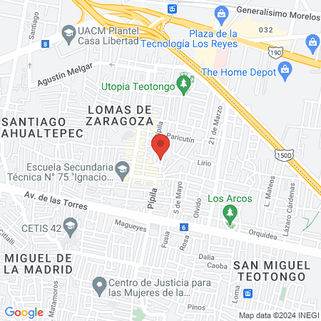 Hair & beauty salón map