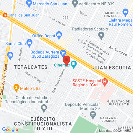 Emilia Salón y Spa map