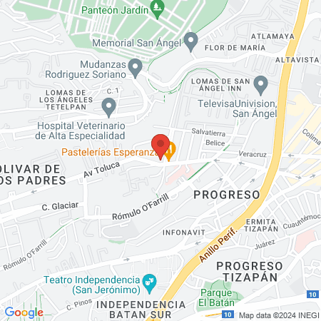 BeOxy Av. Toluca map