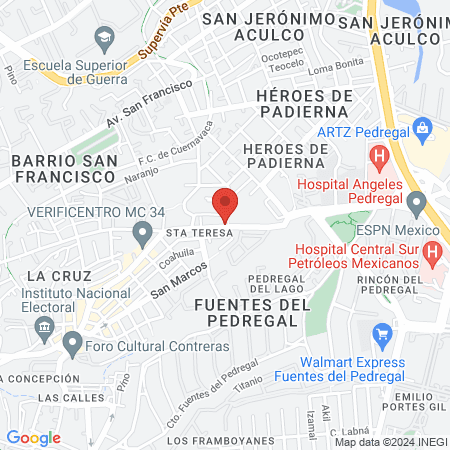 Consultorio de nutricion y masaje holistico map