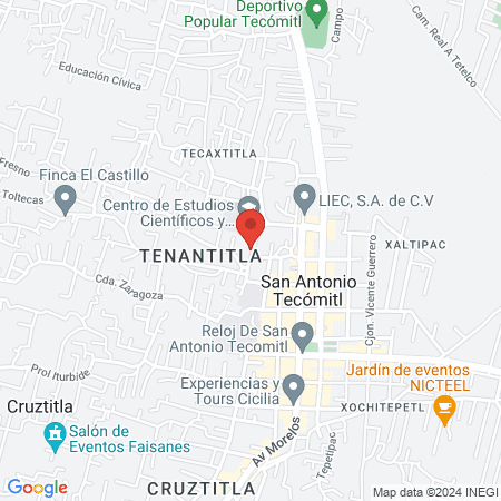 Centro Podologico Tecomitl map
