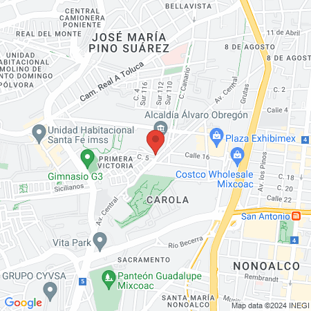 HVC de PACEF (Ciudad de Mexico) map