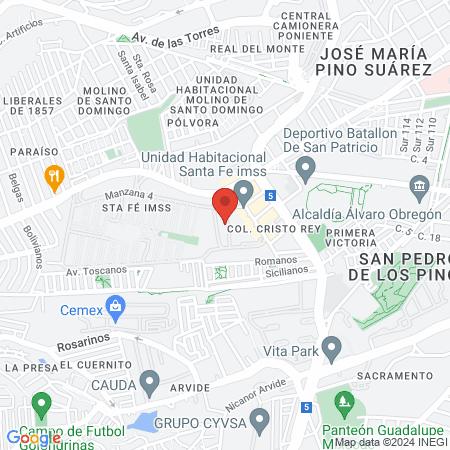 IMSS CLINICA 12 SANTA FE map